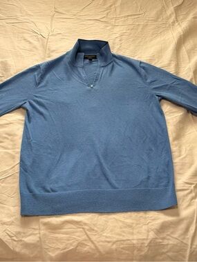 Banana Republic Sky Blue Half-Zip Men's Sweater